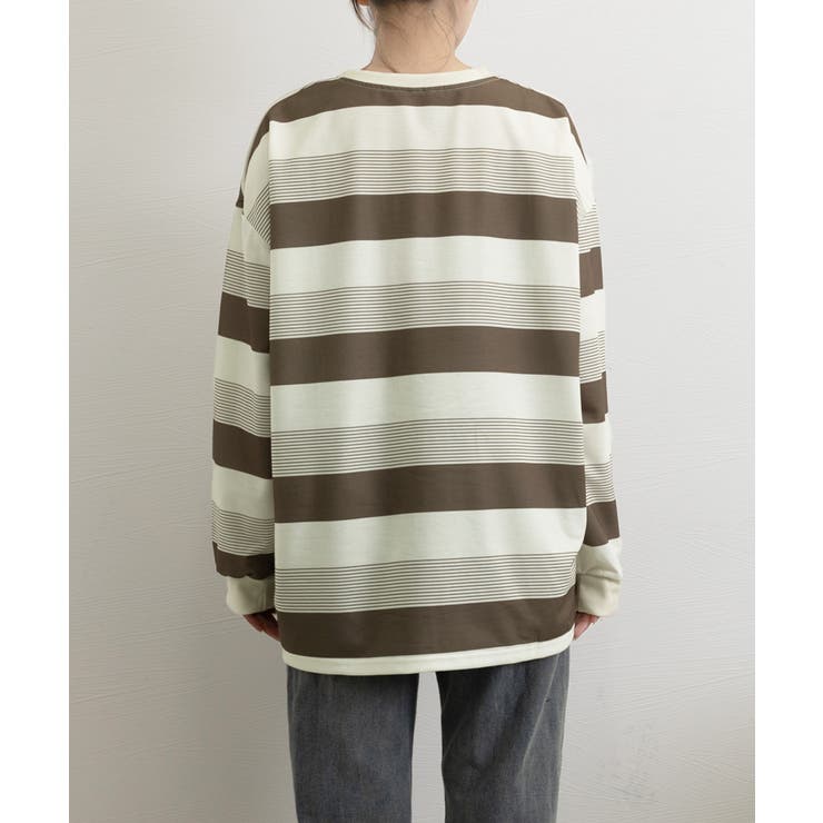 ボーダー柄Ｔシャツカットソープルオーバー | Miniministore | 詳細画像11 