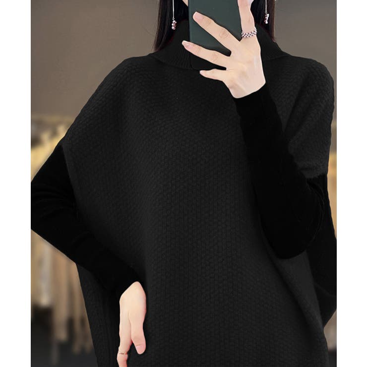 ニットベスト ジレ タートルネック重ね着 | Miniministore | 詳細画像3 