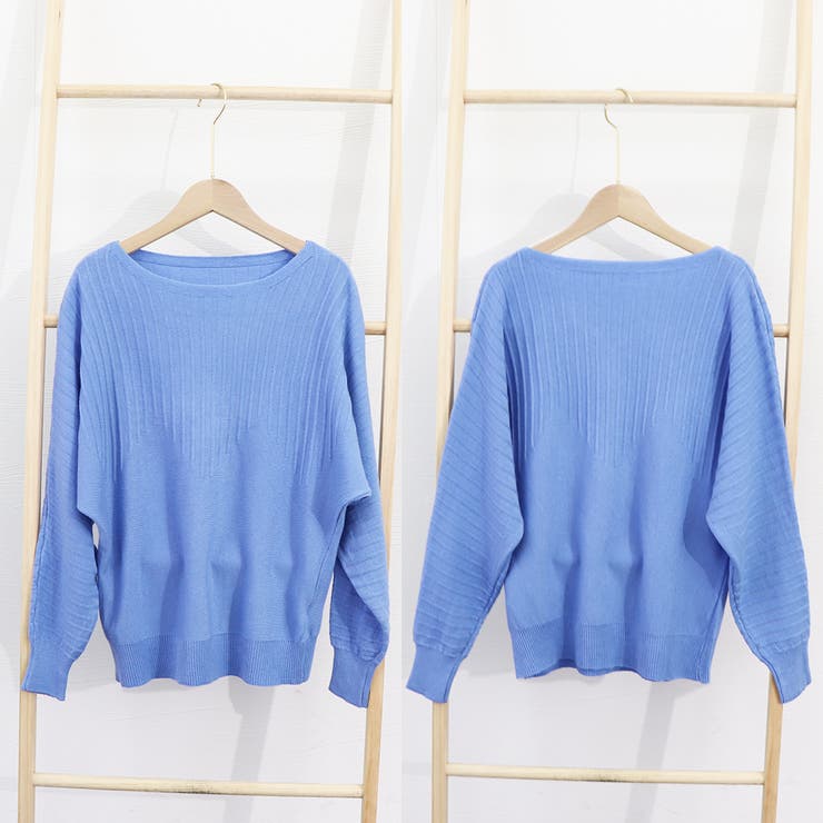 ニットトップス きれいめ 春 フィット[品番：II000008021