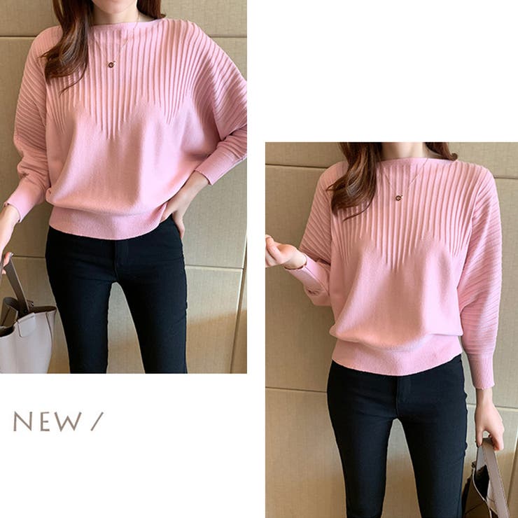 Cherie Mona ニットトップス ピンク 女性 春服 秋服 冬服 かわいい 2437077582.jpg?1700307005