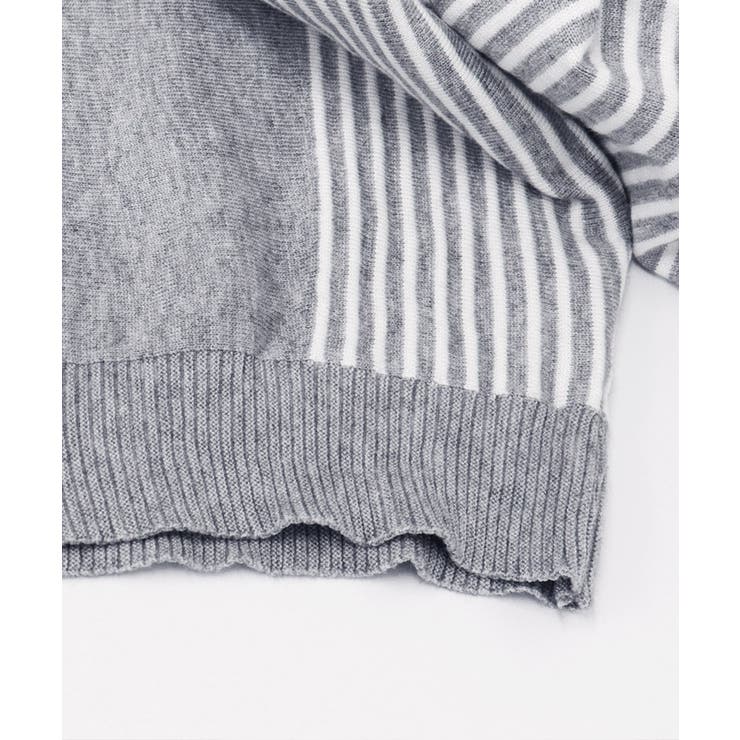 ストライプ配色ドルマンニット体型カバー春 | Miniministore | 詳細画像22 