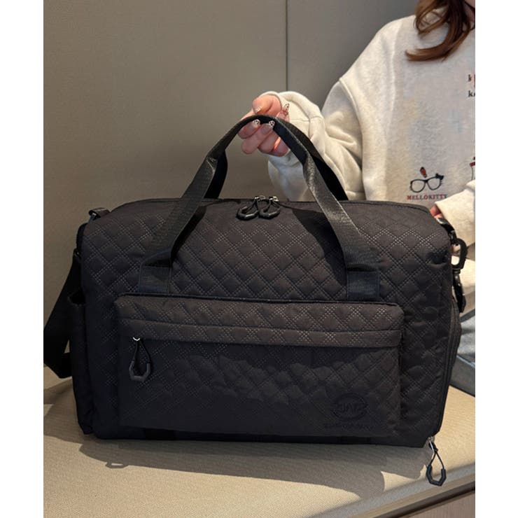 ボストンバッグキルティング修学旅行カバン[品番：II000012458
