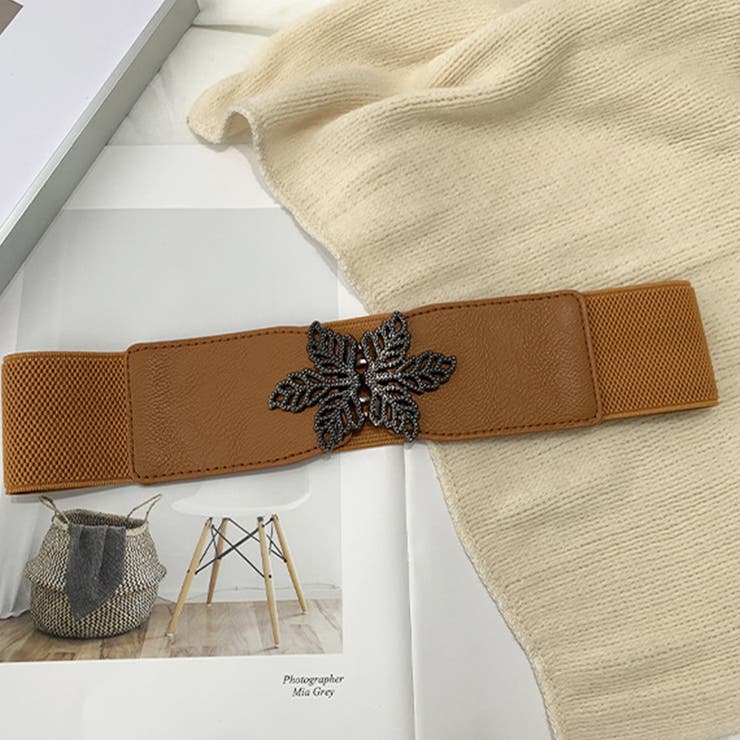 バックルベルト レディース 葉モチーフ | Miniministore | 詳細画像3 