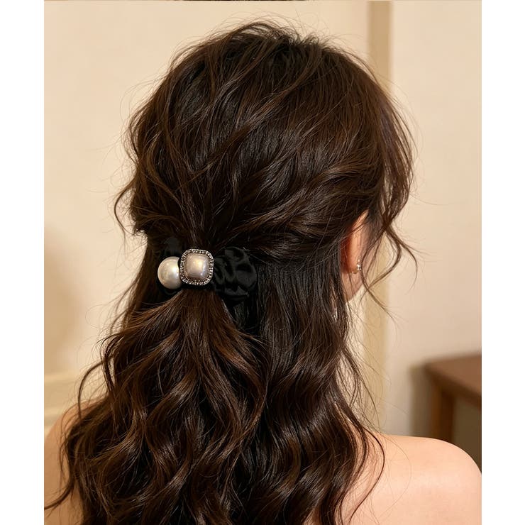 大粒パールヘアゴムシュシュ 髪留めアクセ | Miniministore | 詳細画像4 
