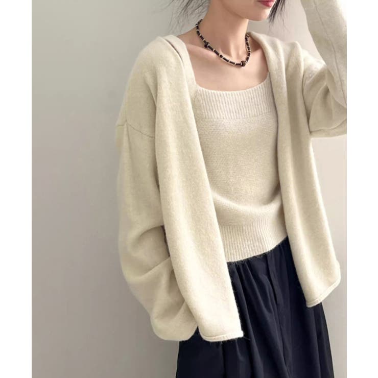 アイボリー | ニットアンサンブル着回しニット2点セット | Miniministore