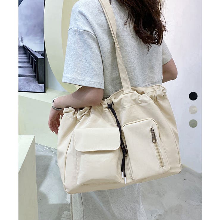 ナイロン巾着バッグ トートバッグ  大容量[品番：II000011876]｜Miniministore（ミニミニストア）のレディースファッション通販｜SHOPLIST（ショップリスト）