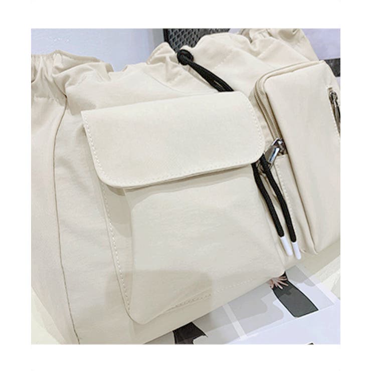 ナイロン巾着バッグ トートバッグ 大容量[品番：II000011876