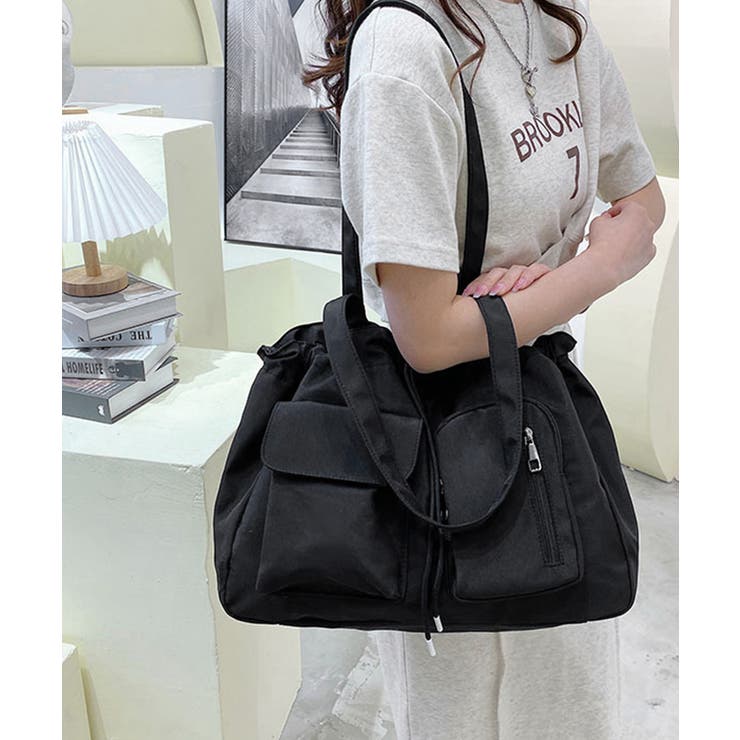 ナイロン巾着バッグ トートバッグ 大容量 | Miniministore | 詳細画像5 