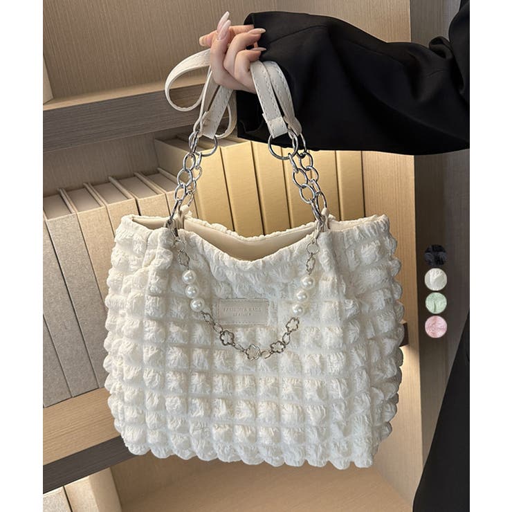 見事な ポップコーントートバッグワッフル風バッグ[品番：II000011912 トートバッグ