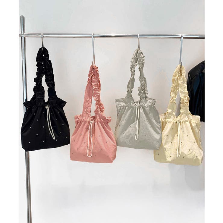 ギャザートートバッグ 巾着型トート大容量 | Miniministore | 詳細画像16 