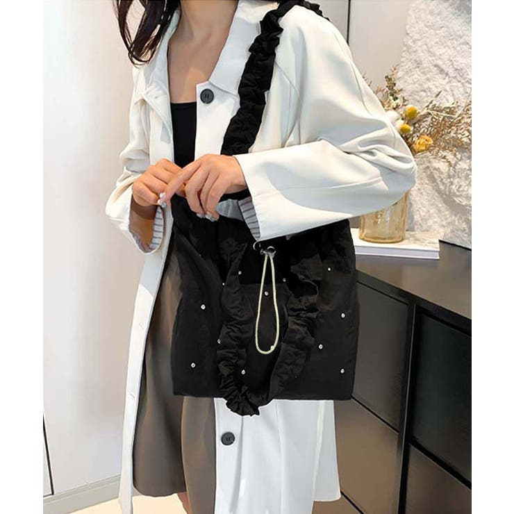 ギャザートートバッグ 巾着型トート大容量 | Miniministore | 詳細画像2 