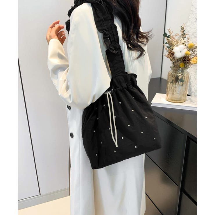 ギャザートートバッグ 巾着型トート大容量 | Miniministore | 詳細画像3 