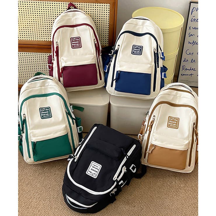 リュックサックバイカラーデイバッグ大容量 | Miniministore | 詳細画像13 
