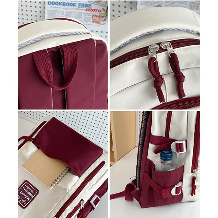 リュックサックバイカラーデイバッグ大容量 | Miniministore | 詳細画像21 