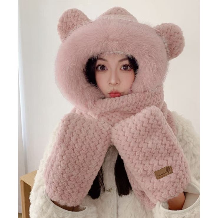 新品タグ付　アナスイミニ   ☆3点セット☆リボンマフラー　手袋　帽子　ニット帽 楽天市場】【300円offクーポン】ニット帽子 レディース 秋冬