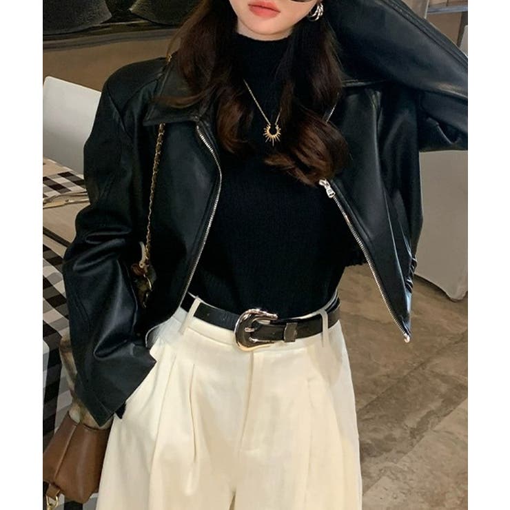 モックネック ニットトップス 長袖秋冬服 | Miniministore | 詳細画像6 