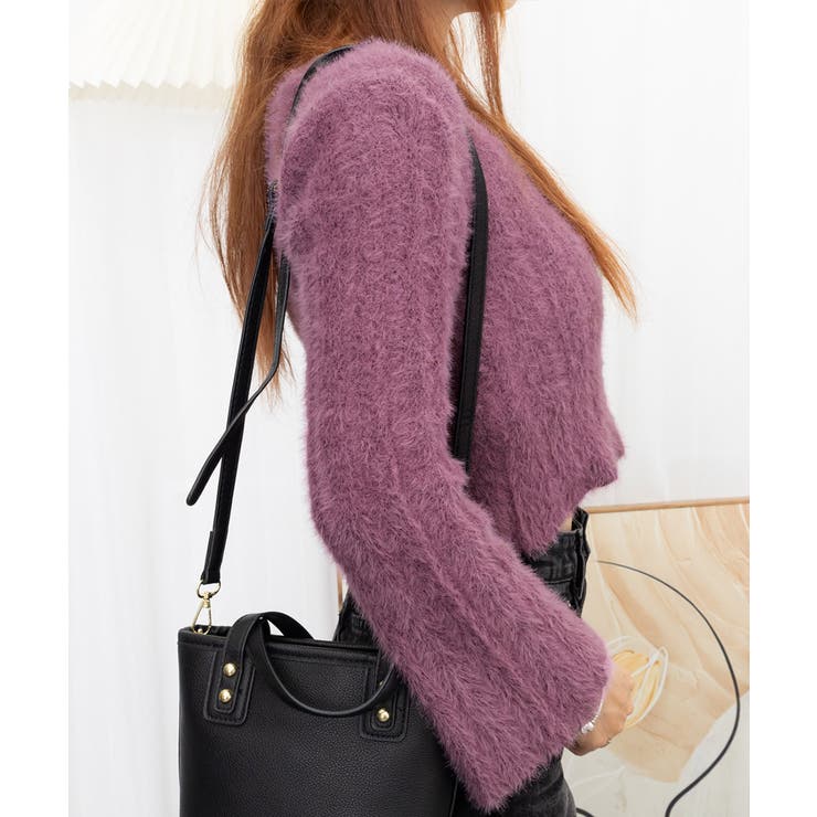 ショート丈 シャギーニットトップス韓国風 | Miniministore | 詳細画像15 