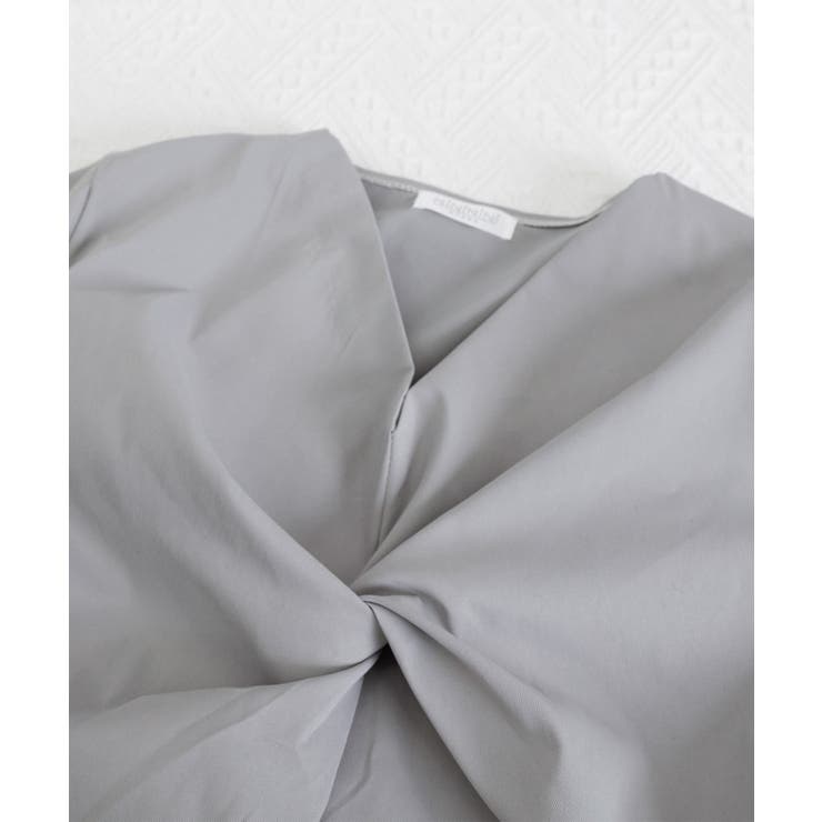 フロントねじり シャツブラウス Vネック | Miniministore | 詳細画像19 