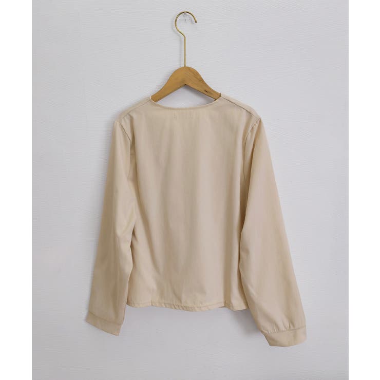 フロントねじり シャツブラウス Vネック | Miniministore | 詳細画像26 