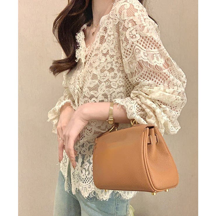 総レースブラウスVネックシースルーシャツ | Miniministore | 詳細画像4 