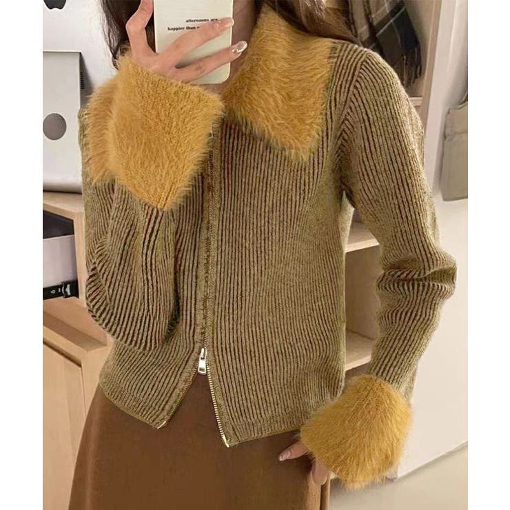 ダブルジップニットカーディガンショート丈 | Miniministore | 詳細画像11 