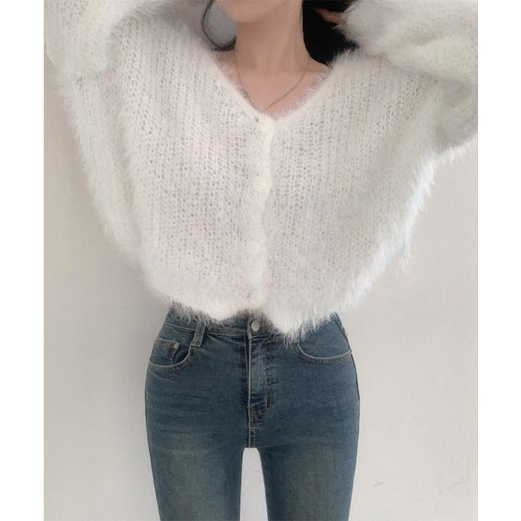シャギーニットカーディガン モヘアタッチ | Miniministore | 詳細画像17 