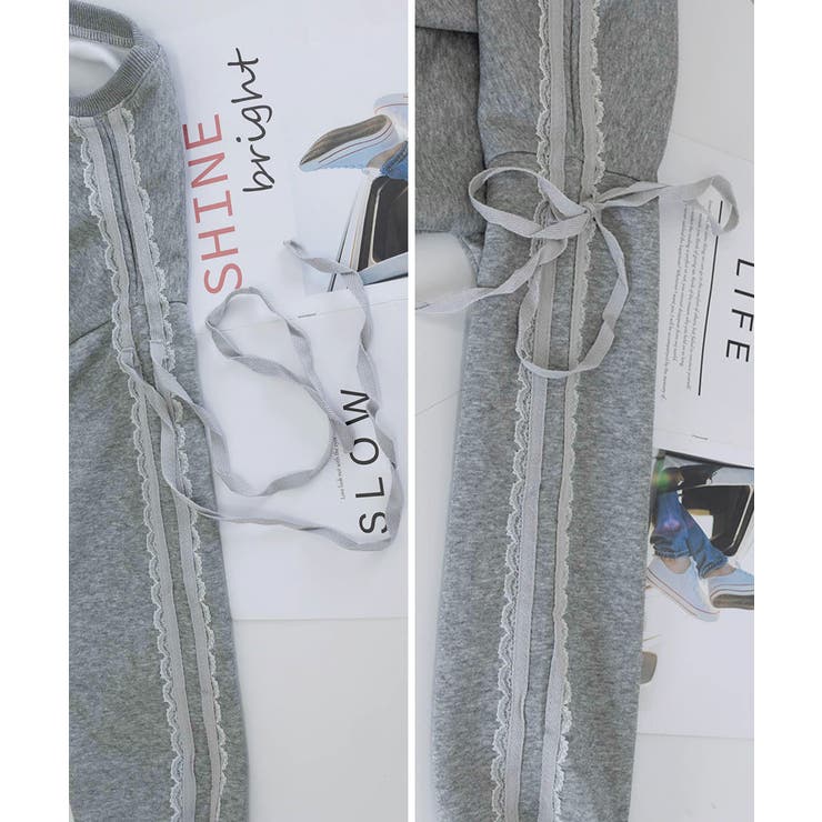 オフショルダースウェット長袖レースリボン | Miniministore | 詳細画像26 