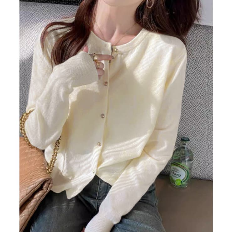 金ボタンショートニットカーディガン韓国風 | Miniministore | 詳細画像13 