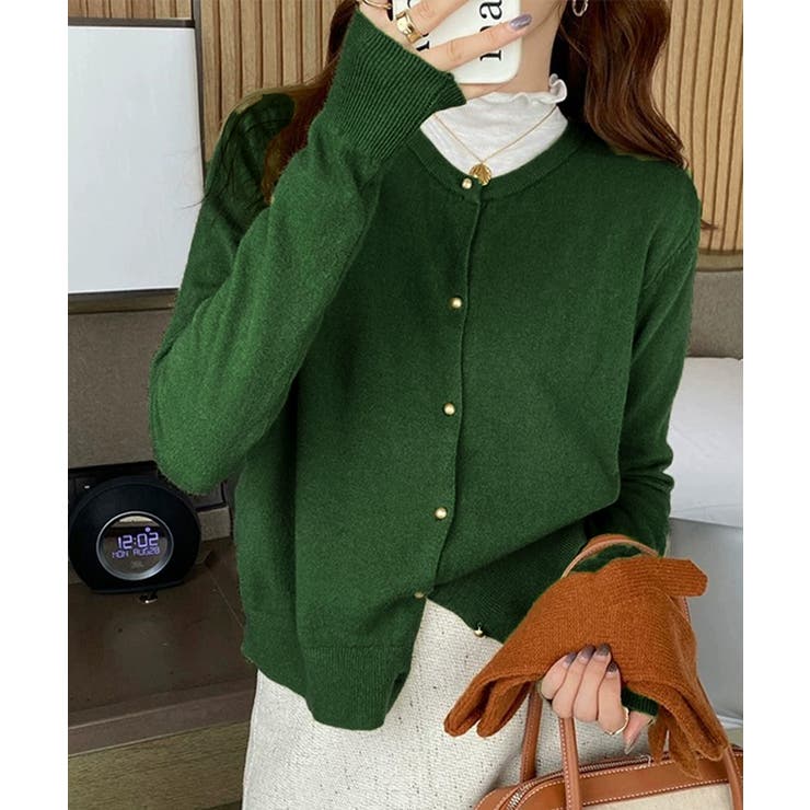 金ボタンショートニットカーディガン韓国風 | Miniministore | 詳細画像17 