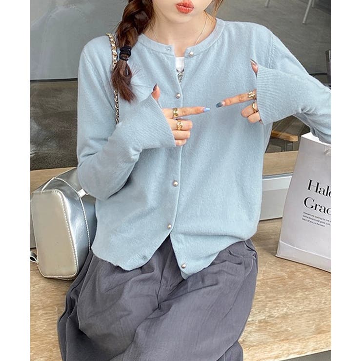 金ボタンショートニットカーディガン韓国風 | Miniministore | 詳細画像19 
