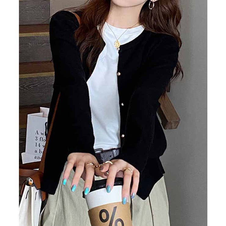 金ボタンショートニットカーディガン韓国風 | Miniministore | 詳細画像8 