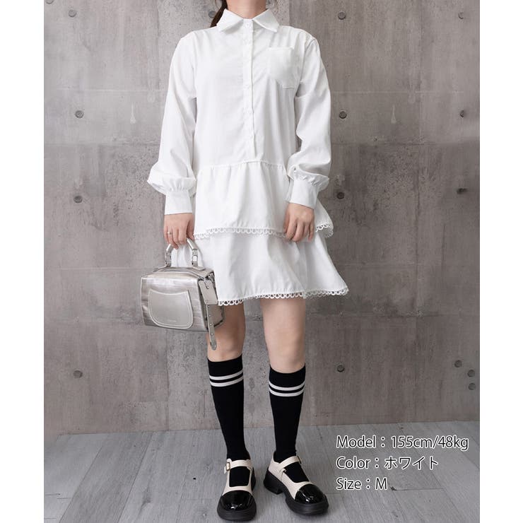ティアードチュニックシャツワンピース長袖 | Miniministore | 詳細画像14 