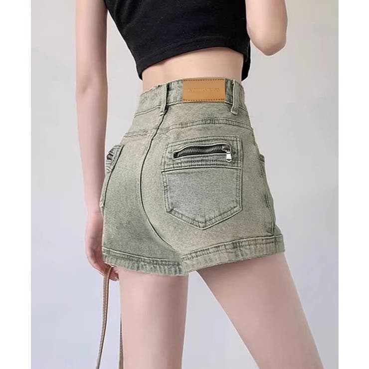 ウォッシュデニムショートパンツレディース | Miniministore | 詳細画像1 