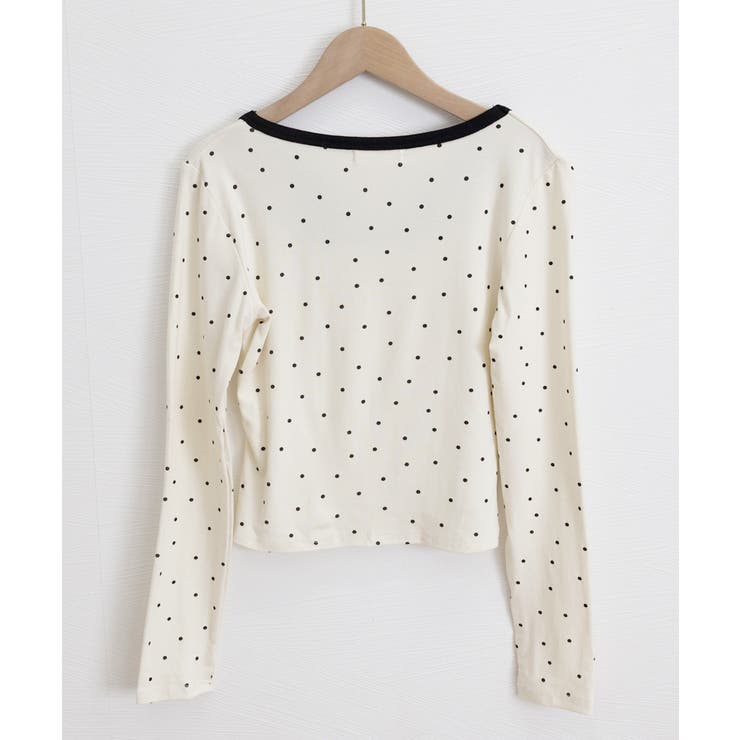 ドット柄トップス レイヤード風カットソー | Miniministore | 詳細画像18 