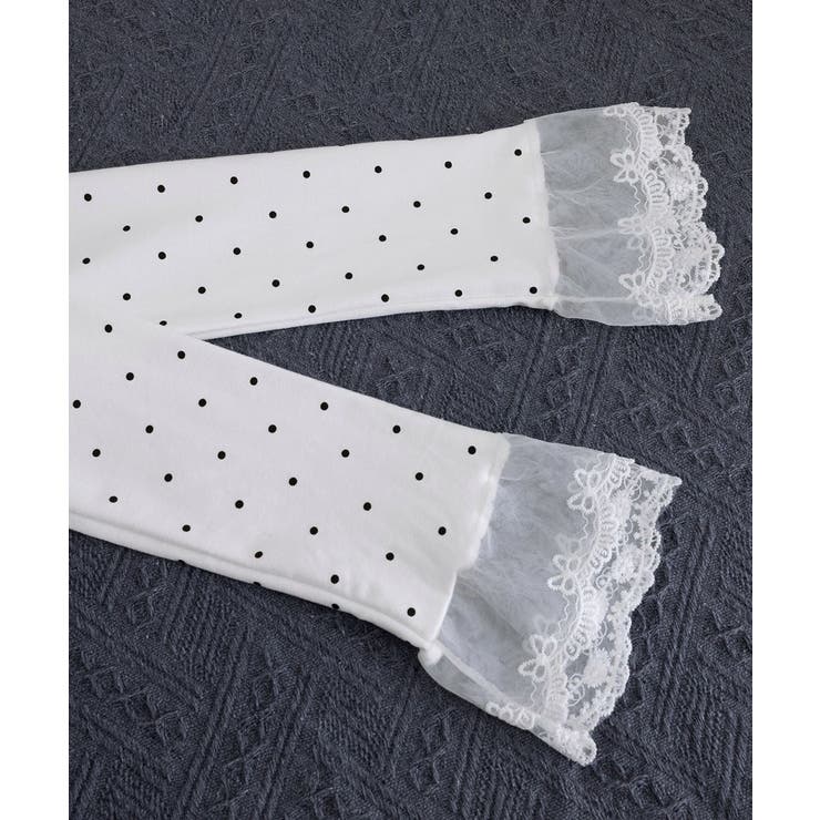 ドット柄 レースフリルトップスハイネック | Miniministore | 詳細画像22 