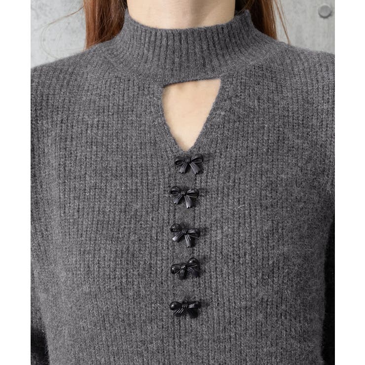 胸元セクシーニットワンピース リボン付き | Miniministore | 詳細画像18 