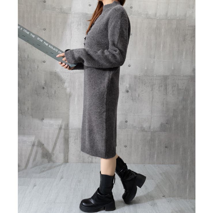 胸元セクシーニットワンピース リボン付き | Miniministore | 詳細画像19 