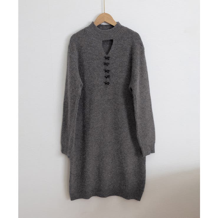 胸元セクシーニットワンピース リボン付き | Miniministore | 詳細画像21 