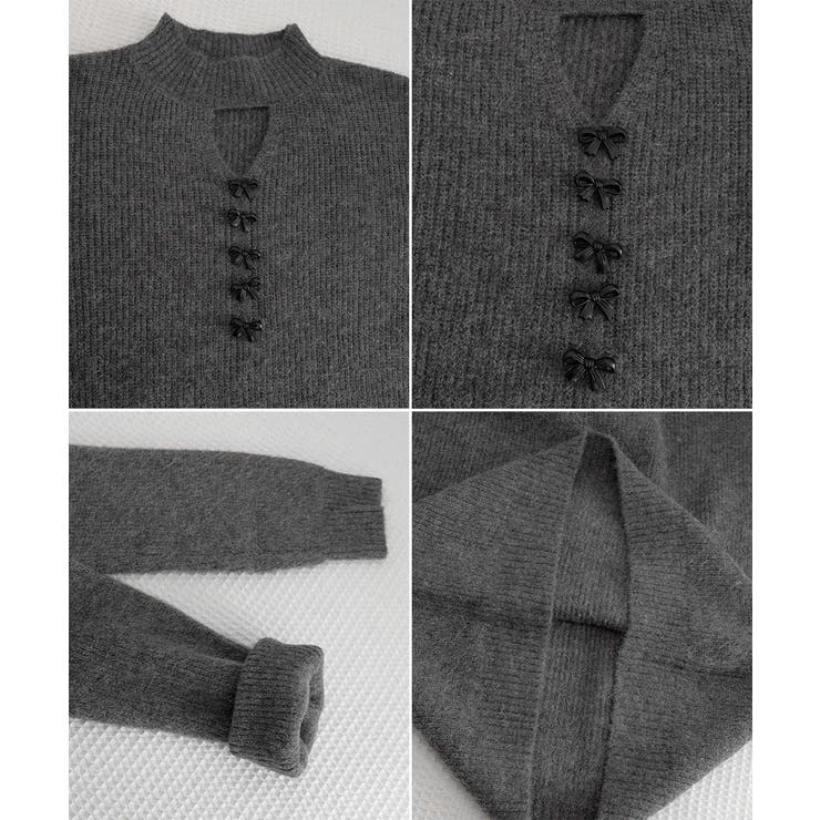 胸元セクシーニットワンピース リボン付き | Miniministore | 詳細画像23 