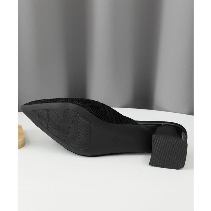 ニットミュールパンプス チャンキーヒール | Miniministore | 詳細画像20 