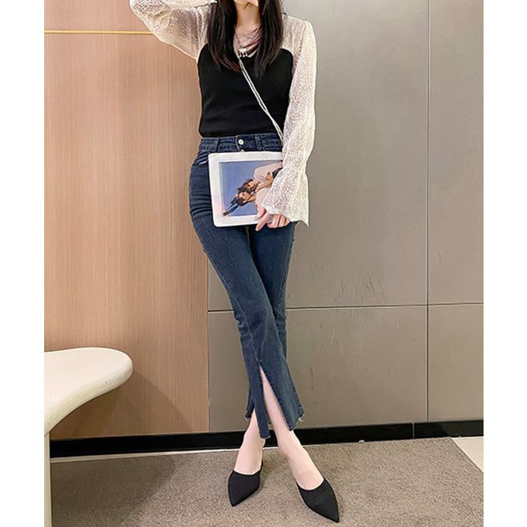 ニットミュールパンプス チャンキーヒール | Miniministore | 詳細画像8 