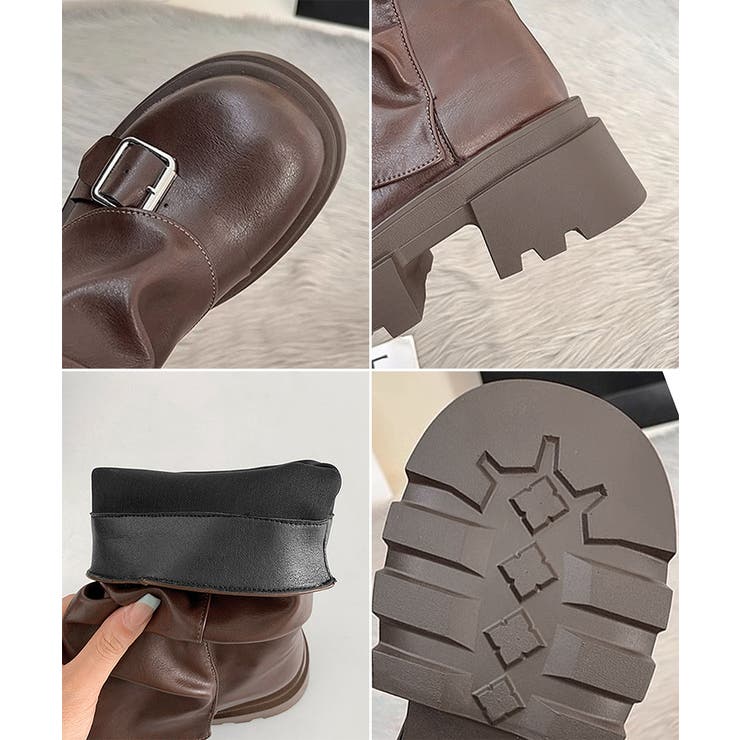 ショートブーツ 厚底カバーミドルブーツ | Miniministore | 詳細画像29 
