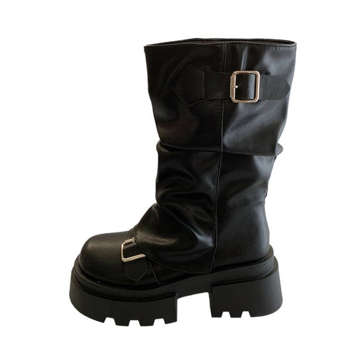 ショートブーツ 厚底カバーミドルブーツ | Miniministore | 詳細画像30 