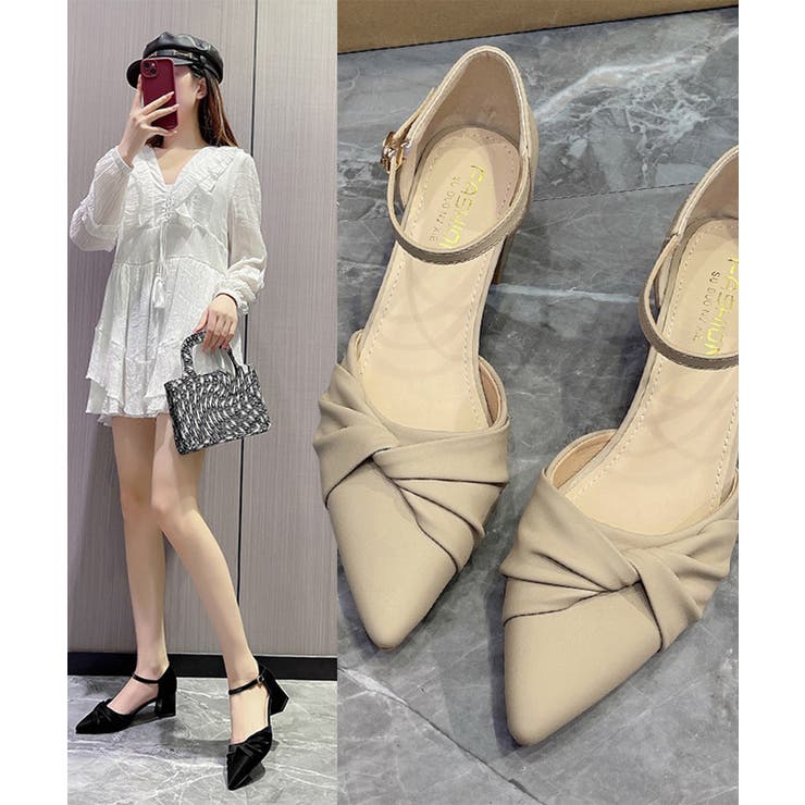 ツイストパンプス アンクルストラップ美脚 | Miniministore | 詳細画像9 