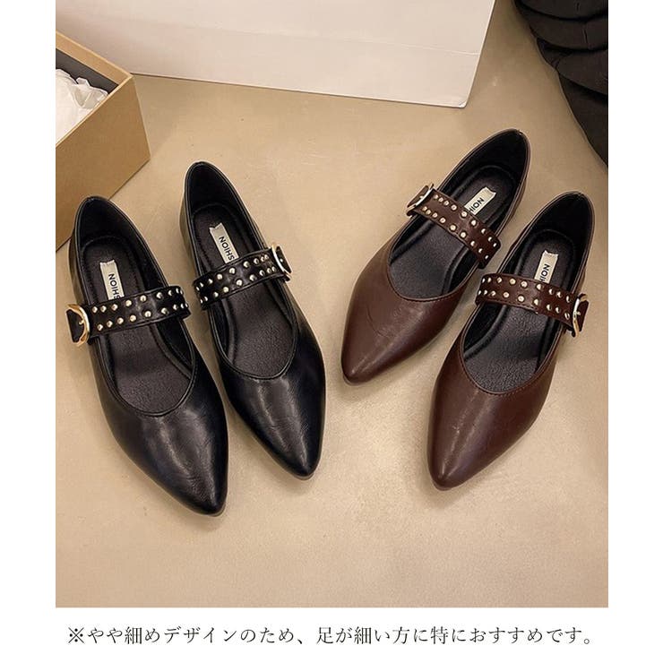 スタッズ付きメアリージェーンパンプス浅口 | Miniministore | 詳細画像12 