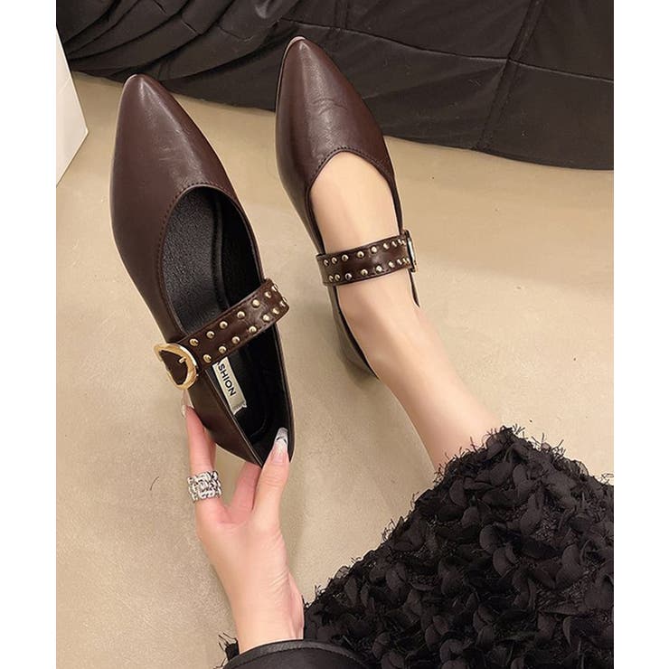 スタッズ付きメアリージェーンパンプス浅口 | Miniministore | 詳細画像2 