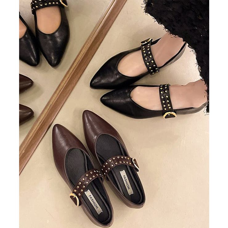 スタッズ付きメアリージェーンパンプス浅口 | Miniministore | 詳細画像8 