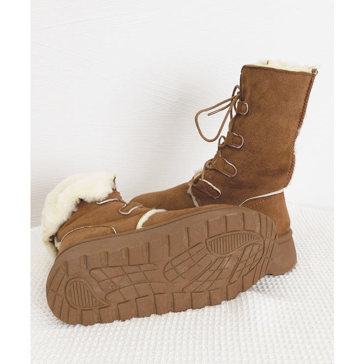 ボアムートンブーツ裏起毛 厚底ブーツ冬靴 | Miniministore | 詳細画像17 