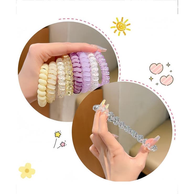 クリアヘアゴム透明感ヘアアクセ4点セット | Miniministore | 詳細画像3 
