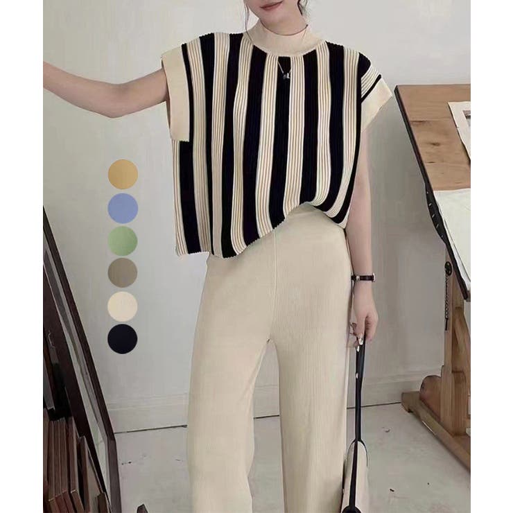 サマーニットセットアップ 韓国 春夏秋服 | Miniministore | 詳細画像1 